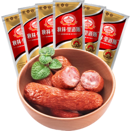 秋林里道斯 中華老字號(hào) 紅腸110g*6支 哈爾濱東北特產(chǎn) 休閑零食豬肉腸