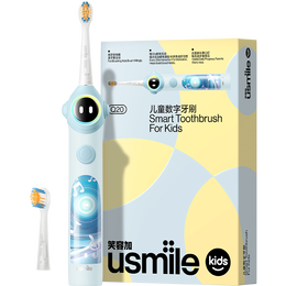 usmile笑容加儿童电动牙刷 数字牙刷 Q20蓝 适用3-15岁 学生国庆礼物（3-6-12-15岁）