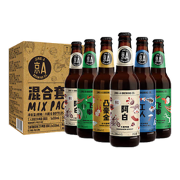 京A 國(guó)產(chǎn)精釀啤酒組合裝 330ml*6瓶 新年送禮 （新老包裝隨機(jī)發(fā)貨）