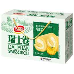 达利园面包瑞士卷香蕉味720g礼盒装零食蛋糕卷代餐(新老包装随机发货)