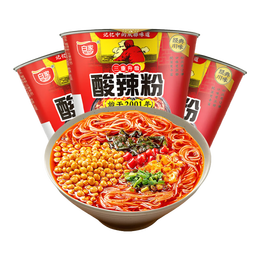 白家陳記 阿寬重慶酸辣粉非油炸紅薯粉酸辣粉桶裝108g*3桶