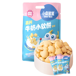 小鹿蓝蓝高钙牛奶小软饼量贩大包装宝宝饼干 【量贩装1袋】33包高钙小软饼