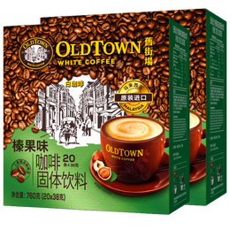 旧街场（OLDTOWN）速溶榛果白咖啡马来西亚进口三合一咖啡粉1520g（38g*40条）饮料