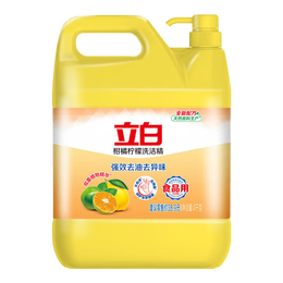 立白柑橘柠檬双重精华大桶洗洁精4kg 食品用商用洗碗液洗涤灵洗涤剂
