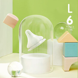 贝亲（Pigeon）奶嘴宽口径奶嘴 自然实感婴儿硅胶奶嘴 单只装 L号 6-9月 BA132