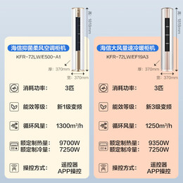 海信（Hisense）空调立式柜机 2匹/大3匹 新能效节能变频冷暖 广域送风自清洁 手机智控 立式空调柜机 旗舰款 3匹 三级能效 【性价比 客厅柜机】19A3