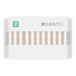 最生活 純棉加厚條紋毛巾 新疆長絨棉家用洗臉毛巾 柔軟吸水洗面巾 棕白