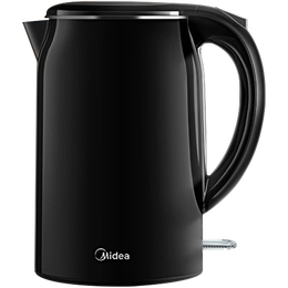 美的（Midea）电水壶 热水壶烧水壶304不锈钢1.7L容量电热水壶烧水壶家用便携大容量开水壶智能自动断电无缝内胆 1.7L 【快速烧水】