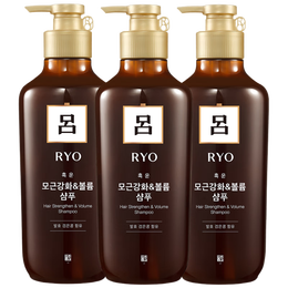 吕（Ryo）棕吕洗发水550ml*3稳固发根温和净彻滋养头皮强健发根韩国爱茉莉