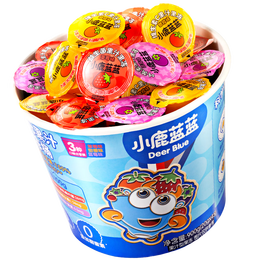 小鹿蓝蓝宝宝零食维C多元果汁果冻分享装900g 儿童百分百果汁果冻45粒