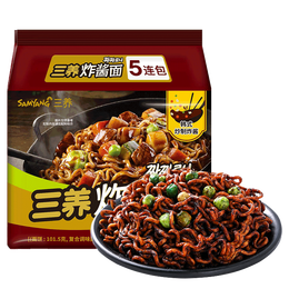 SAMYANG 三養(yǎng) 三養(yǎng)（SAMYANG）三養(yǎng)Samyang 炸醬面干拌面袋面速食零食 5連包140g*5韓國進(jìn)口