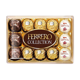 FERRERO ROCHER 費(fèi)列羅 雜莎3色球榛果巧克力15粒172g（25年1/2月到期 介意慎拍）