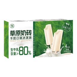 零度企鹅草原奶砖生牛乳口味冰淇淋67g*4支 甜品雪糕