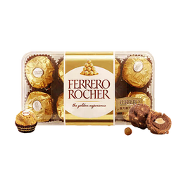限地區(qū)：FERRERO ROCHER 費(fèi)列羅 榛果威化巧克力 16粒 200g 禮盒裝