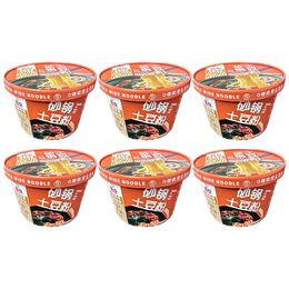 吾京砂锅土豆粉218g*6桶整箱装 带料包速食酸辣粉螺蛳粉米线火锅