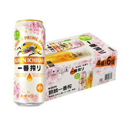 麒麟（Kirin）一番榨 春季樱花装限定啤酒 500ml*24听 