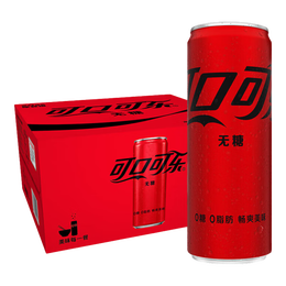 可口可乐（Coca-Cola）定期购零度可乐 无糖汽水 碳酸饮料 330ml*20罐 整箱装