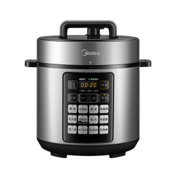 美的（Midea）家用5升高压锅电压力锅2-3-4-5-6人 加深双内胆高压力电饭锅电饭煲 电高压锅多功能炖肉专用煲汤锅 【高压快炖 配加深双内胆】 5L （约20碗）