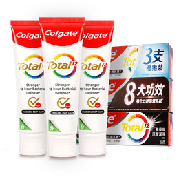 有券的上：Colgate 高露潔 全效備長(zhǎng)炭牙膏 150g*3 （贈(zèng)漱口水60ml）