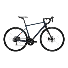 DECATHLON 迪卡儂 公路車RC520彎把鋁架公路車自行車多功能變速車深藏青S 2711956