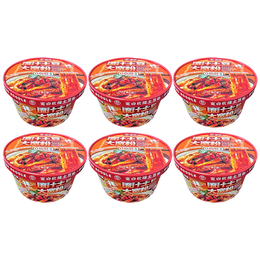 吾京流汁土豆大宽粉272g*6桶整箱装 红油味 速食食品米粉米线懒人夜宵