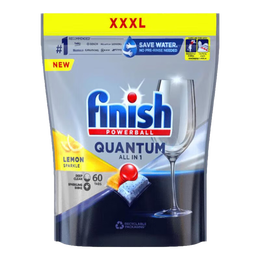亮碟亮碟finish洗碗凝珠洗碗块洗碗机专用清洁剂三合一清洗洗碗粉盐剂 量子洗碗凝珠60颗柠檬味