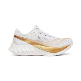 索康尼（SAUCONY）ENDORPHIN PRO 4 啡鹏男子碳板跑鞋竞速跑步鞋 20939 冠军白/荣耀金 43 (US9.5)