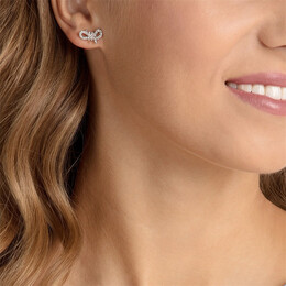 SWAROVSKI 施華洛世奇 LIFELONG BOW系列 蝴蝶結(jié)耳釘 5627345