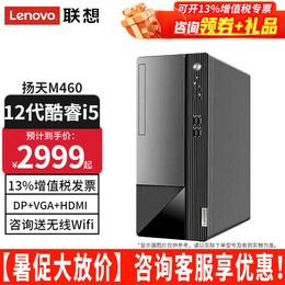 联想（Lenovo）【12代新品】联想台式电脑扬天M460 酷睿i5-12400独显商用办公制图台式机电脑家用主机全套整机 单主机（带键鼠无显示器） 定制：i5-12400 32G 1TB固态 集显