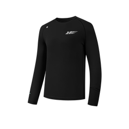 乔丹飞影运动长袖男t恤透气速干马拉松跑步T恤外套 黑色 XS