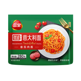 三全微波系列扬州腊味海鲜炒饭 意面方便微波一人食加热即食 番茄肉酱微波意面280g