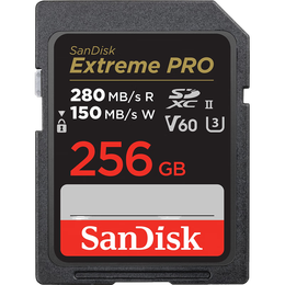 SanDisk 闪迪 256GB Extreme PRO SDXC UHS-II存储卡 280MB/s读速 专业相机摄影卡 SDSDXEP-256G