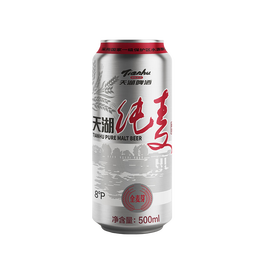 天湖啤酒 8度纯麦罐 500*12 全麦酿造 京东自营整箱装