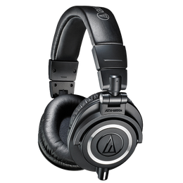 audio-technica 鐵三角 ATH-M50X 耳罩式頭戴式動圈有線耳機 黑色