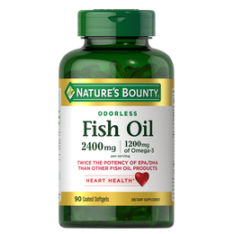 NATURE'S BOUNTY 自然之寶 無腥深海魚油軟膠囊2400mg中老年 含DHAEPA 美國進(jìn)口