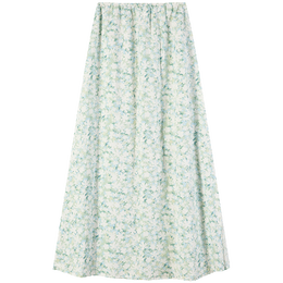欧迪芬（Ordifen）家居服女清新碎花裙松紧腰半裙可外穿 OF2410 姜黄 L