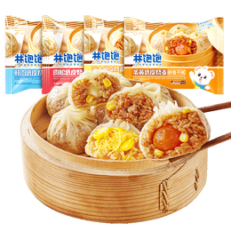 林饱饱29元任选加购4口味 纸皮烧麦 家庭装240g 学生上班族职场早餐烧卖 蛋黄纸皮烧麦1袋240g