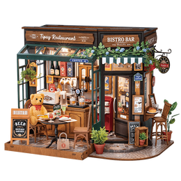 若来（Rolife）diy小屋小熊餐吧积木玩具拼装模型房子儿童生日圣诞礼物