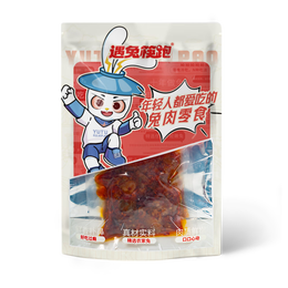 遇兔筷跑双孢菇兔丁90g 冷吃兔网红麻辣手撕兔肉丁兔肉小吃下酒菜 5袋
