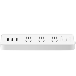 BULL 公牛 小白系列 GN-B403U 新國標插排 三位五孔 3USB 白色 3m 1只裝