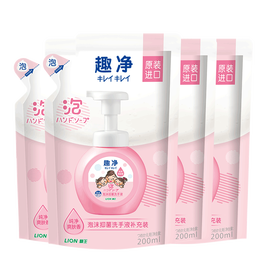 LION 獅王 泡沫爽膚香洗手液200ml*4袋