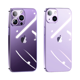 閃魔 適用蘋果iphone14手機(jī)殼iphone14保護(hù)套鏡頭全包拍照清晰透明防摔軟殼 蘋果14【銀色】自帶鏡頭膜