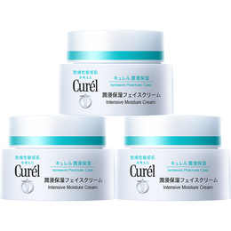 珂润（Curel）保湿滋润乳霜40g*3 神经酰胺护理 面霜 敏感肌男女适用 成毅代言
