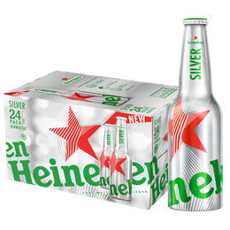 喜力星银铝瓶330ml*24瓶整箱装 喜力啤酒Heineken Silver 