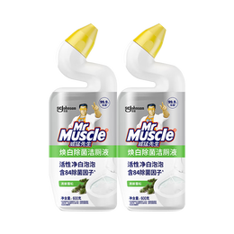 PLUS會(huì)員：Mr Muscle 威猛先生 潔廁劑(500g+100g)*2瓶 草本香型 潔廁靈 潔廁液 馬桶清潔
