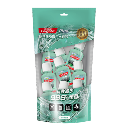 Colgate 高露潔 貝齒竹炭薄荷便攜漱口水20ml*10支裝原裝進(jìn)口 預(yù)防蛀牙 無酒精