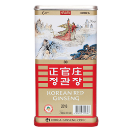 正官莊 高麗紅參6年根人參（韓國進(jìn)口） [天字]30支75g 內(nèi)含約5根參