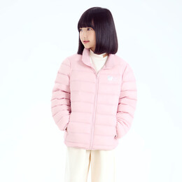 小猪班纳童装2024冬装新款儿童轻薄羽绒服中大童男童羽绒外套女童 桃皮粉 150cm