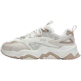 FILA 斐乐山丘鞋厚底鞋女鞋复古运动鞋秋户外休闲老爹鞋 棉花糖/朴色-MA 38