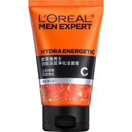L'OREAL PARIS 巴黎歐萊雅 歐萊雅男士勁能深層凈化潔面膏 100ml(男士洗面奶 清潔排濁)